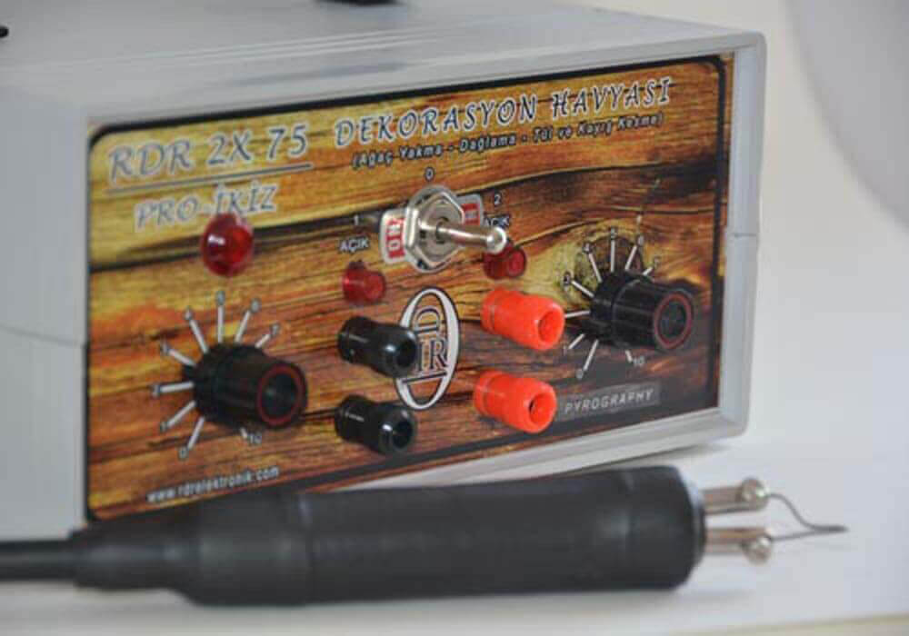 2X 75 Watt Pro İkiz Ağaç-Ahşap Yakma-Dağlama Havyası
