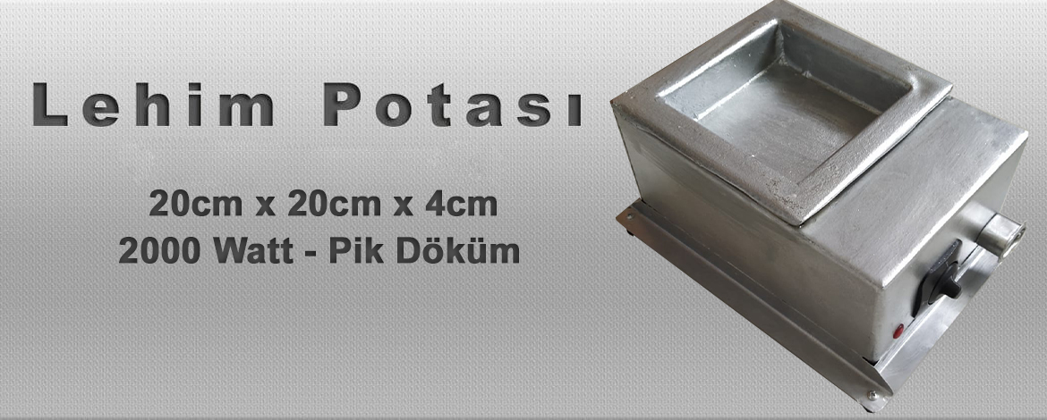 20cm X20cm X 4cm Lehim Potası